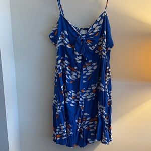 Fighting Eel Blue Fish Print Dress/Romper